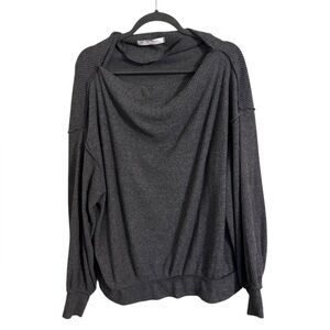 We The Free Main Squeeze Off‎ Shoulder Charcoal Gray Sweater XS